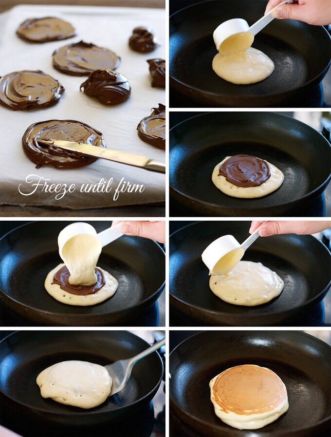 Nutella Stuffed Pancake 