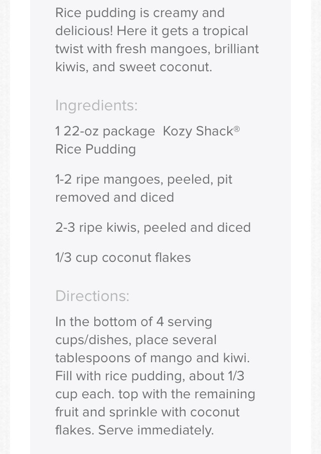 Tropical Rice Pudding 