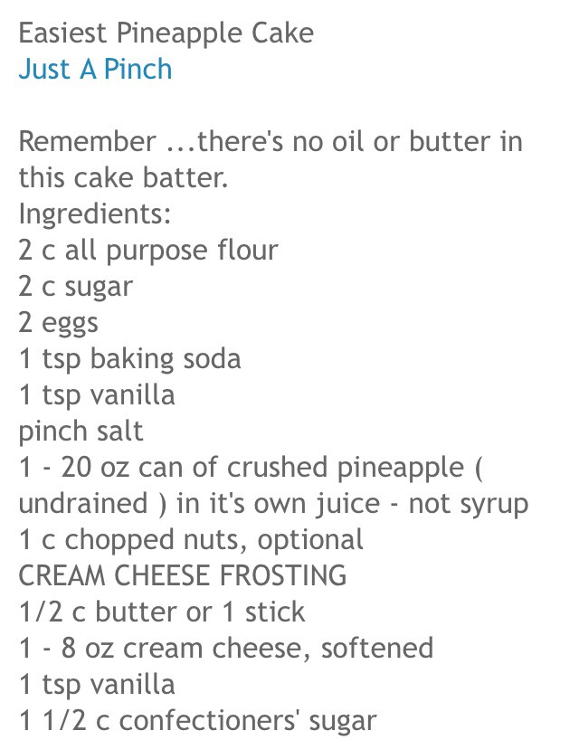 Easiest Pineapple Cake