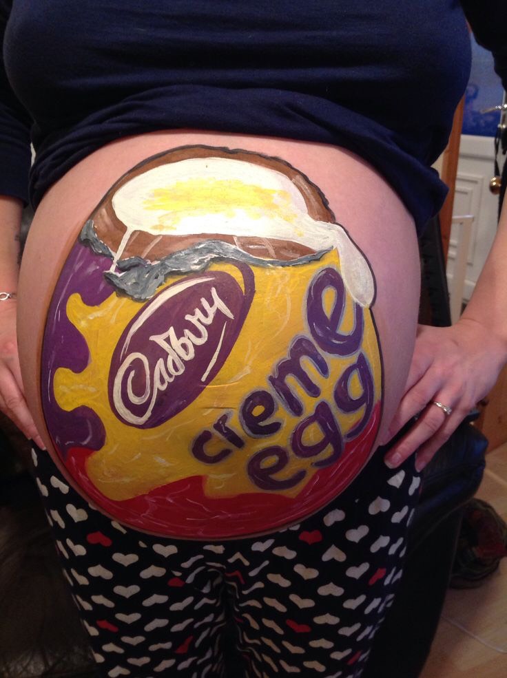 Face And Body Painting: Baby Bump. 