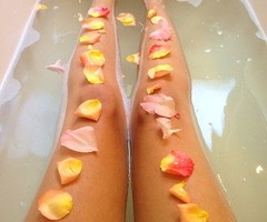 If. You take a picture of your legs in a tub