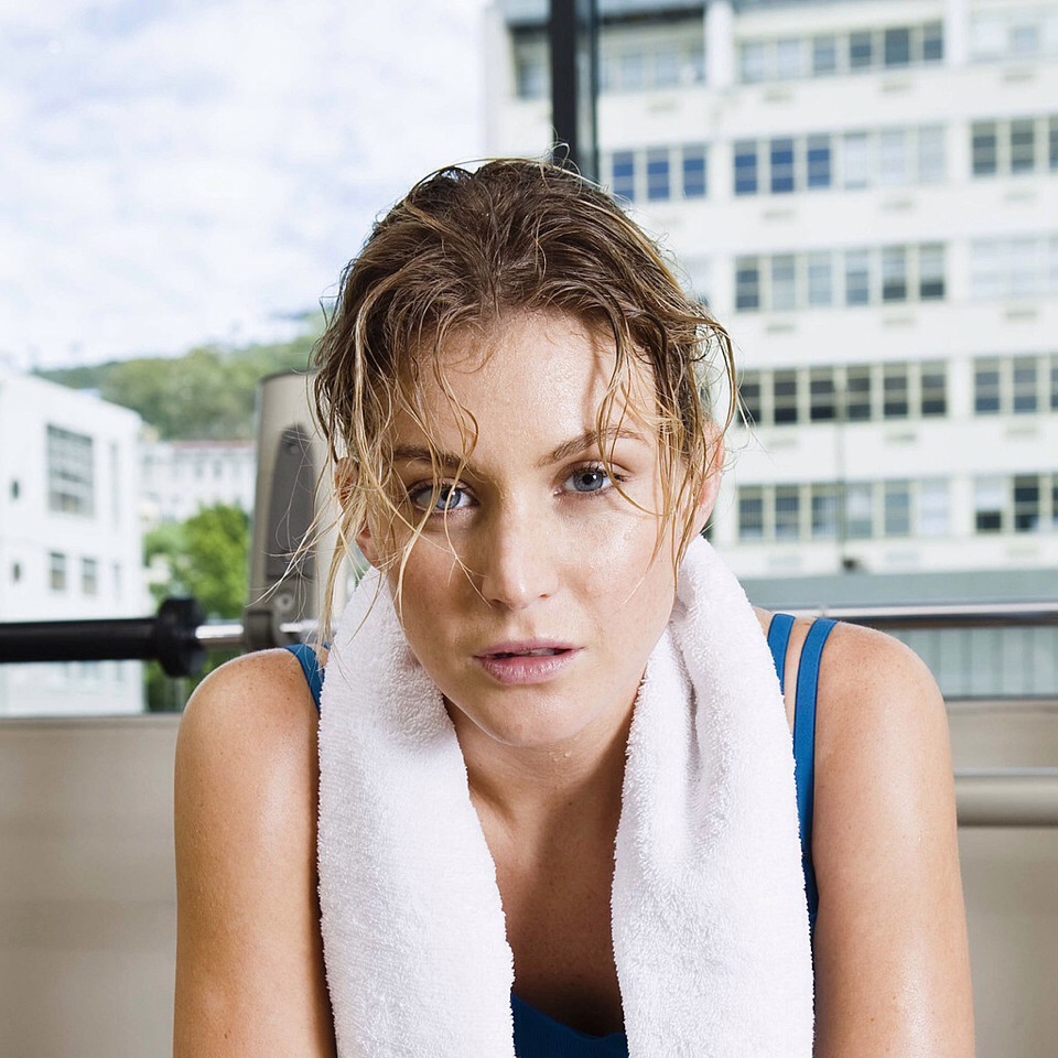 Rinse your face after a workout to remove sweat, grime and blemish causing bacteria.
