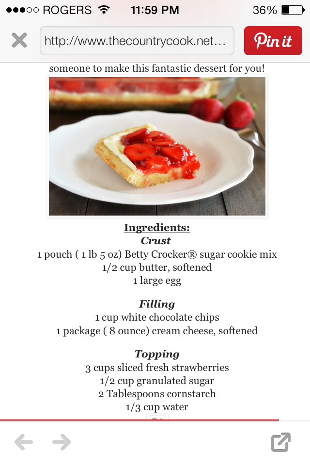 Strawberries And Cream Dessert Bars!