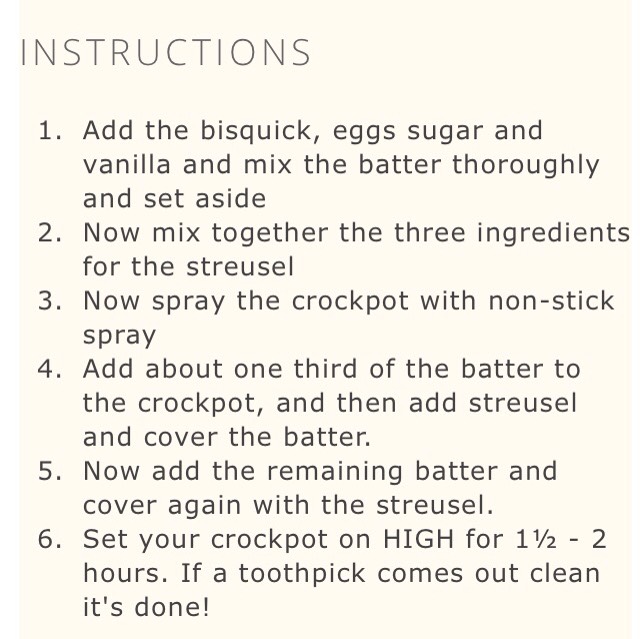 Crockpot Cinnamon Coffee Cake #tipit