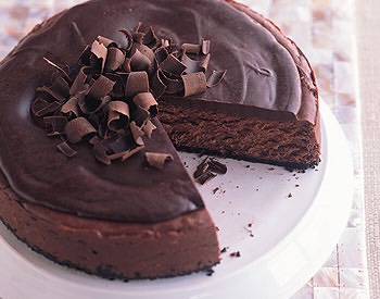 Dark chocolate cheesecake