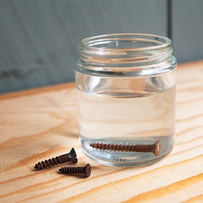 Remove Rust From Screws: leave a weathered screw in vodka for just a few hours, then wipe to get rid of rust.