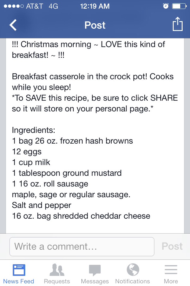 Crockpot Breakfast Casserole