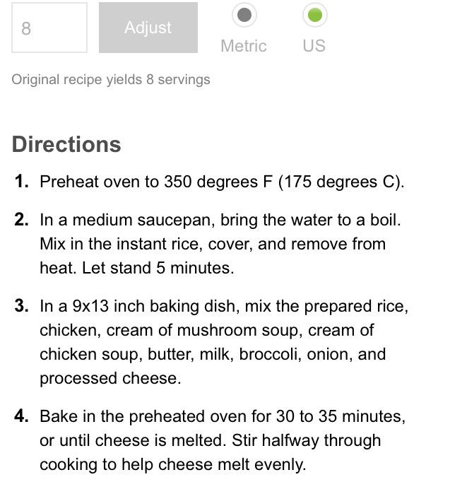 Broccoli Rice Cheese And Chicken Recipe