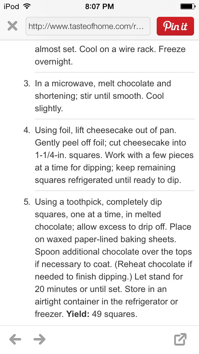 Cheese Cake Bites Recipe