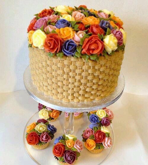 Flower Basket Cake