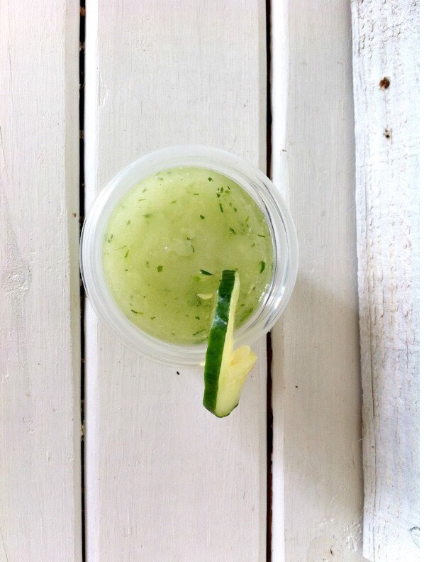 Cucumber sugar scrub.