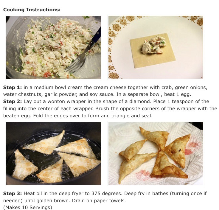 Cream Cheese & Crab Wontons! Easy Recipe And So Delicious! 😘👍❤️