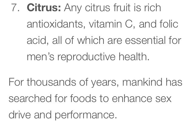 Foods For Sex