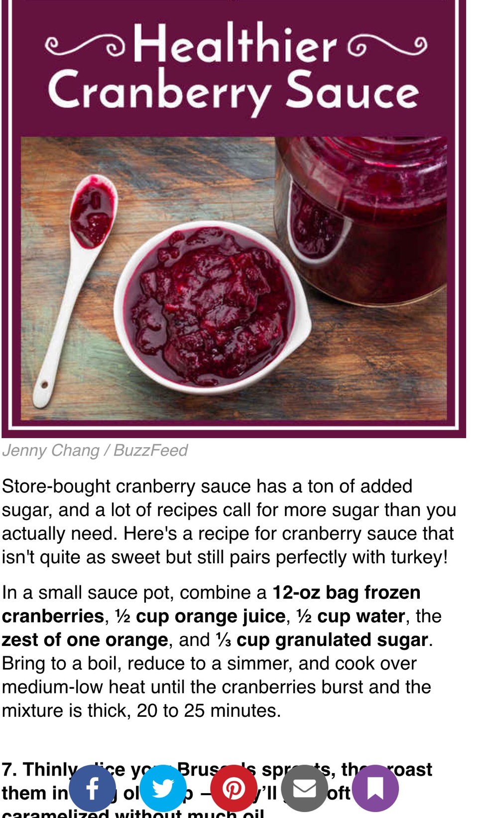 Healthier Thanksgiving! Cranberry Sauce #friendsgiving