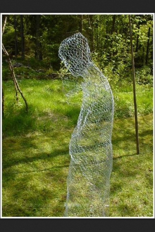 Make Easy Transparent Ghostly Figures In Your Yard