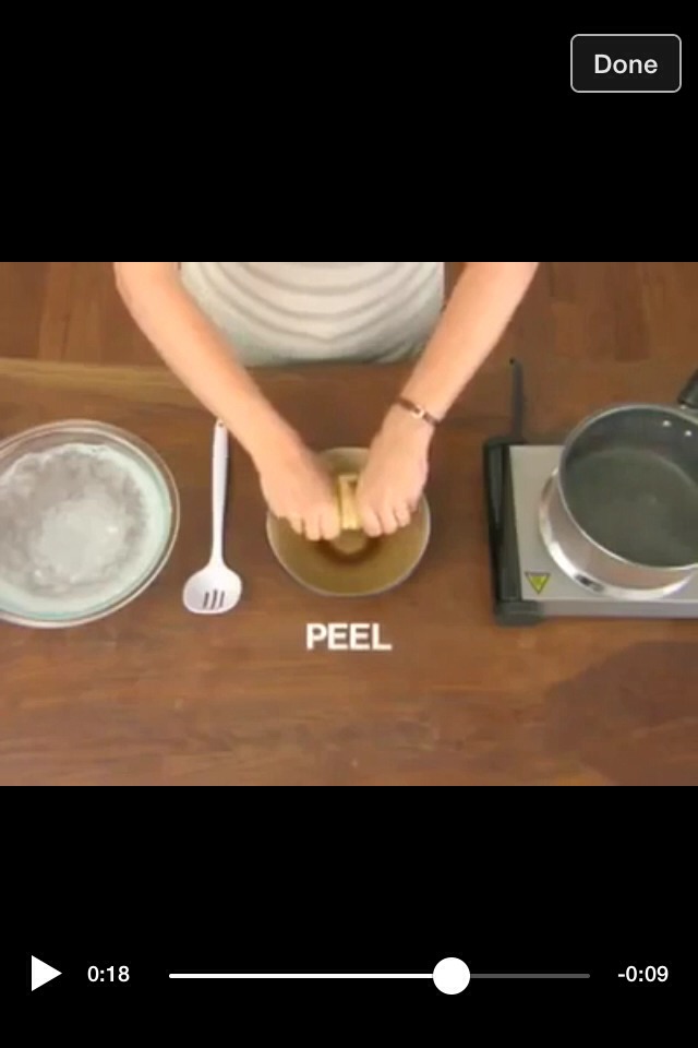 Step five: pull and peel 