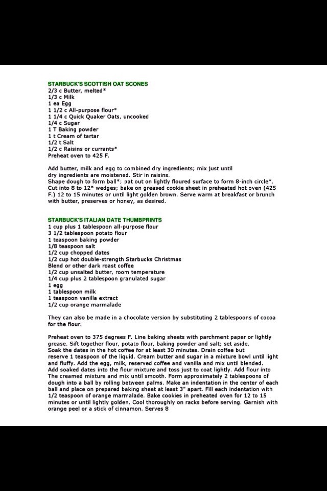 Every Single Starbucks Recipes