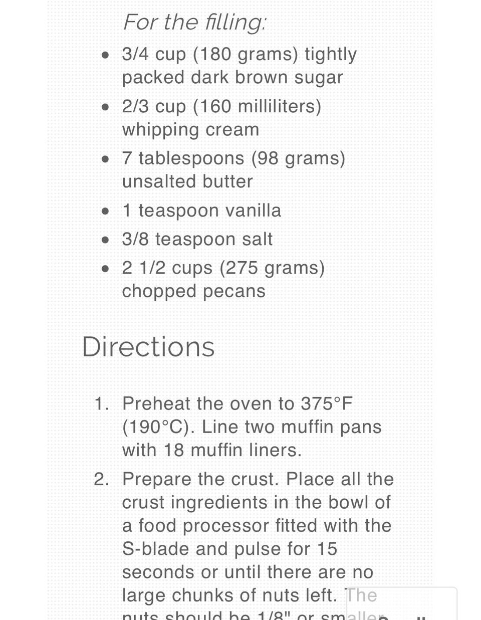 Gluten Free Caramel Mini Pecan Tart 