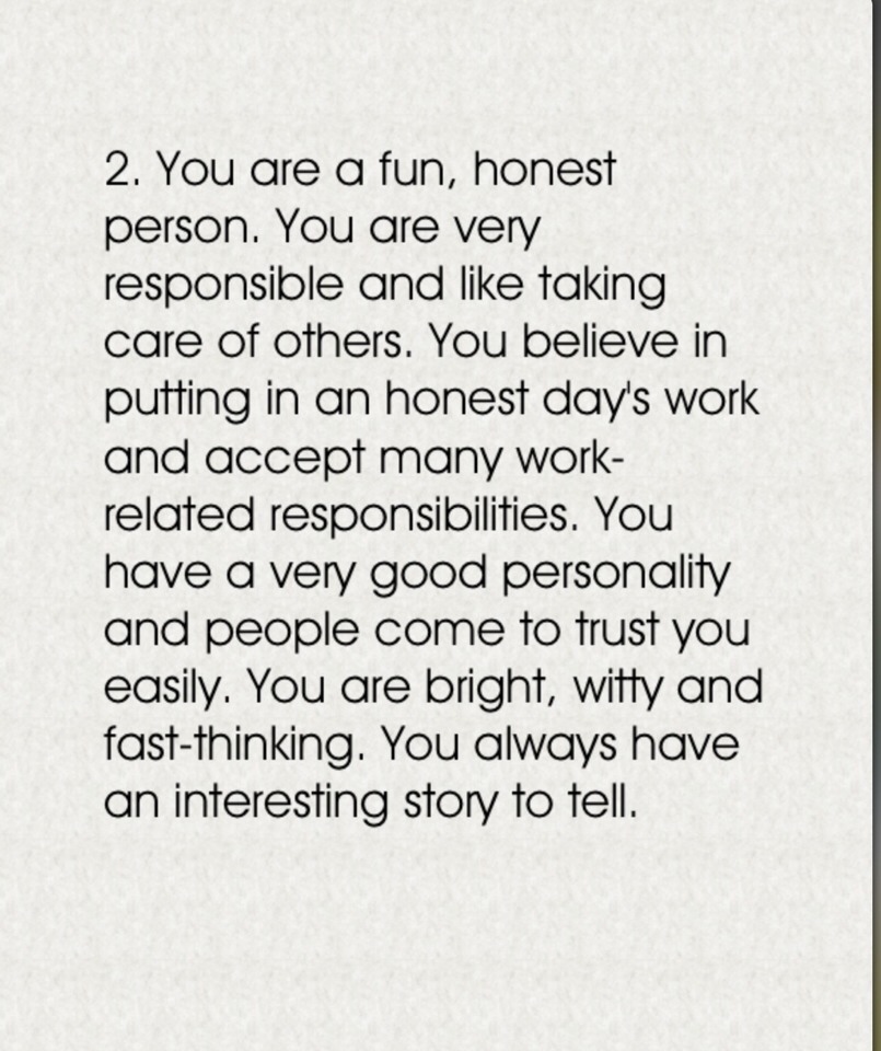 Personality Test (omg It Works So Well)