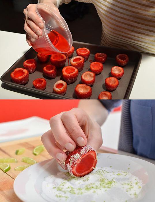 Strawberry Margarita Jello Shots.. Cute, Simple And YUM!! #tipit