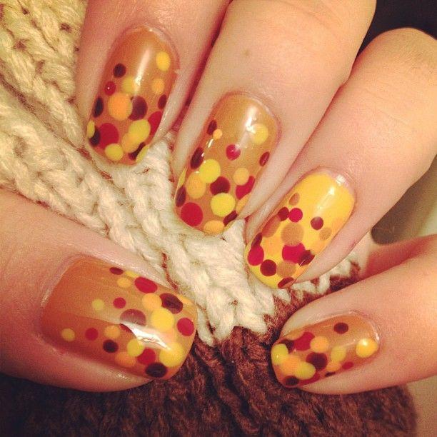 So Pretty Fall Nail Art #fallnails