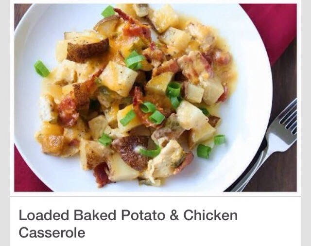 Baked Potatoes & Chicken Casserole