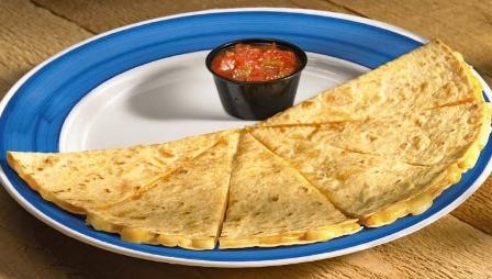 Cheese casadia with cheese and a tortilla