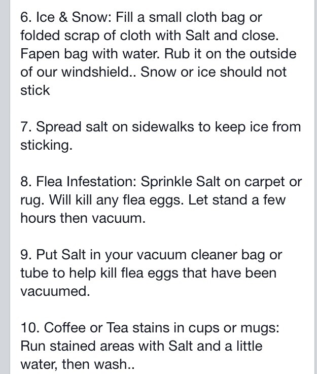 10 Great Uses For Salt!!