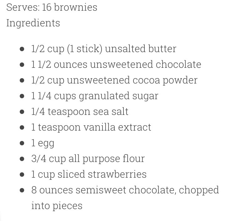 Chocolate Covered Strawberry Brownies