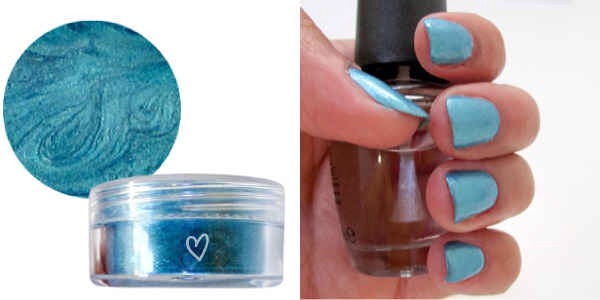 Turn your eyeshadow into nail polish!!
