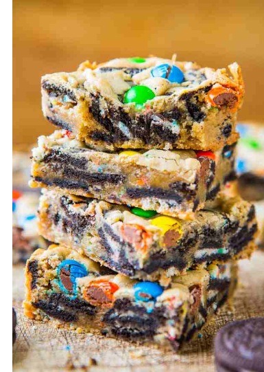 Loaded M&m Oreo Cookie Bars 