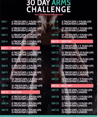 30 Day Workout Challenge 