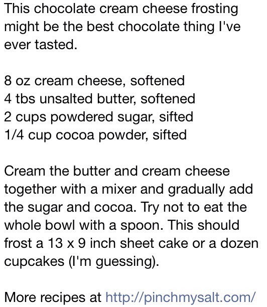 ❤️Chocolate Cream Cheese Frosting Recipe! YUM!❤️