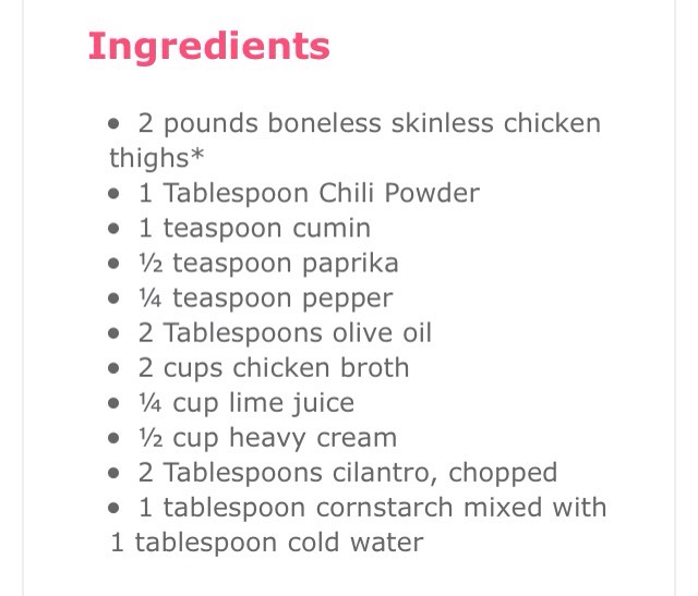 Slow Cooker Creamy Cilantro Lime Chicken! 