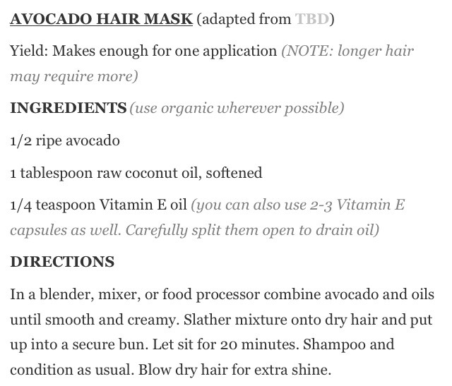 3 Ingredient Hair Mask