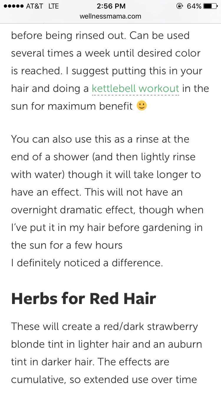 Natural Hair Color Recipes