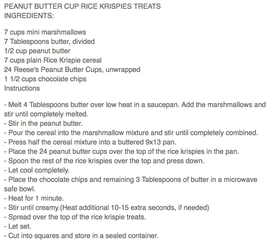 Peanut Butter Rice Krispie Treats! 