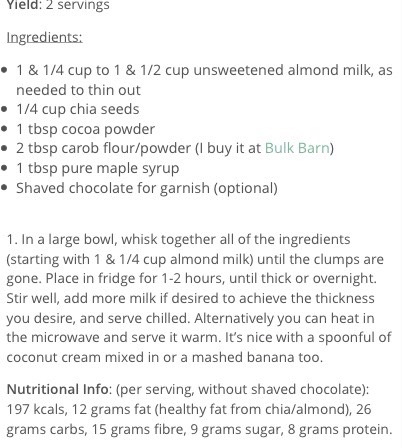 Healthy Chia Seed Chocolate Pudding 
