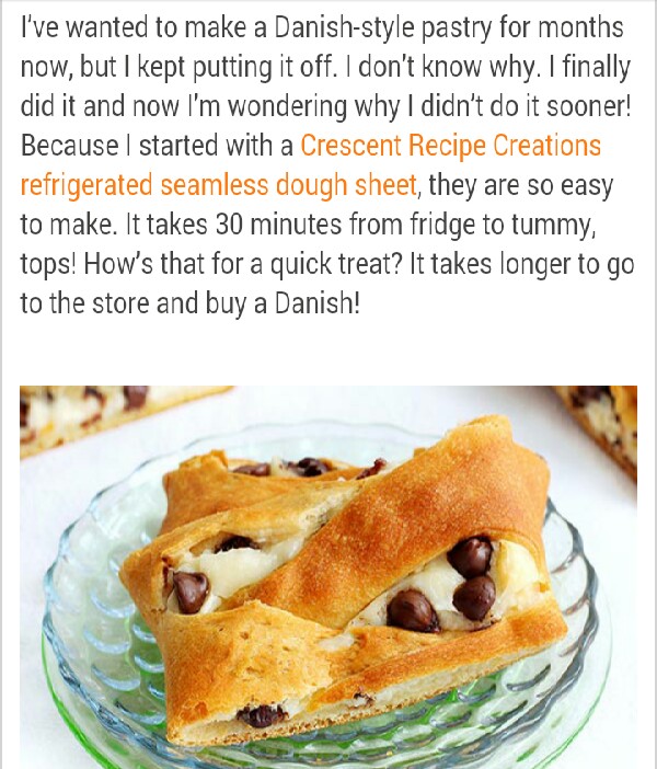 Chocolate Chip Crescent Danish!!