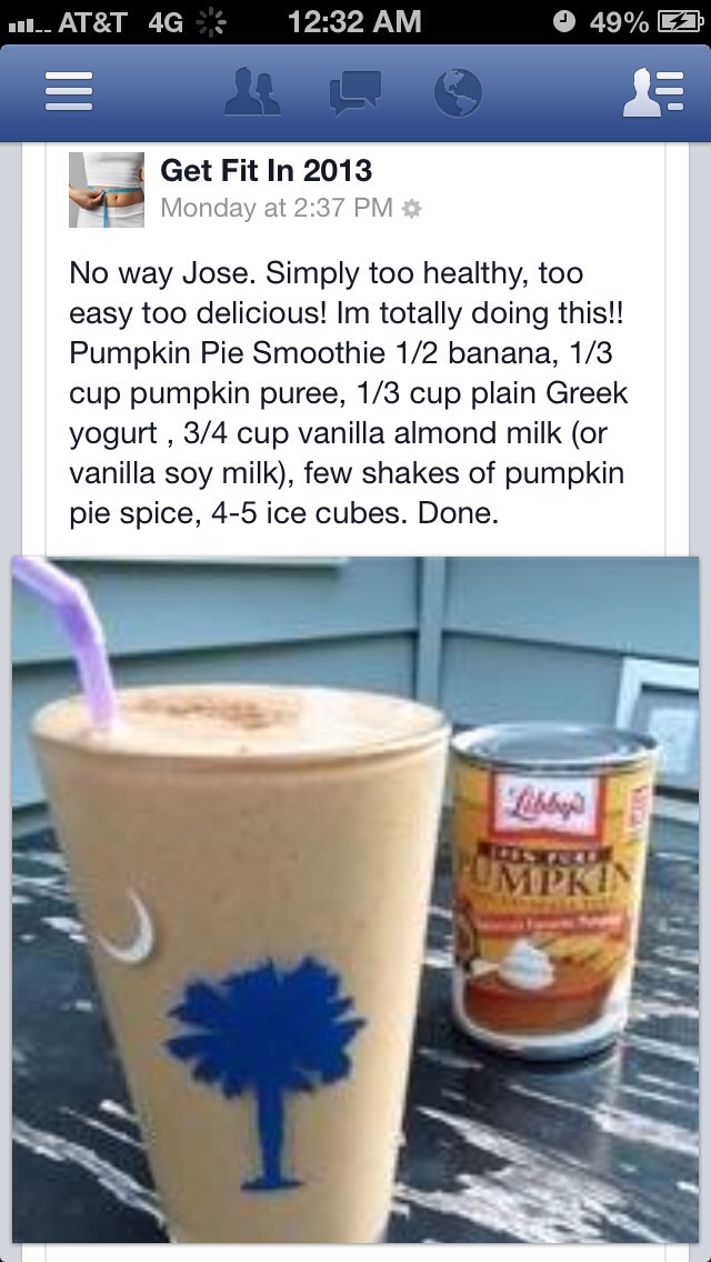 Healthy Pumpkin Pie Smoothie