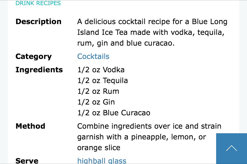 💙💙Blue Long Island Ice Tea Recipe🍹👌💙💙