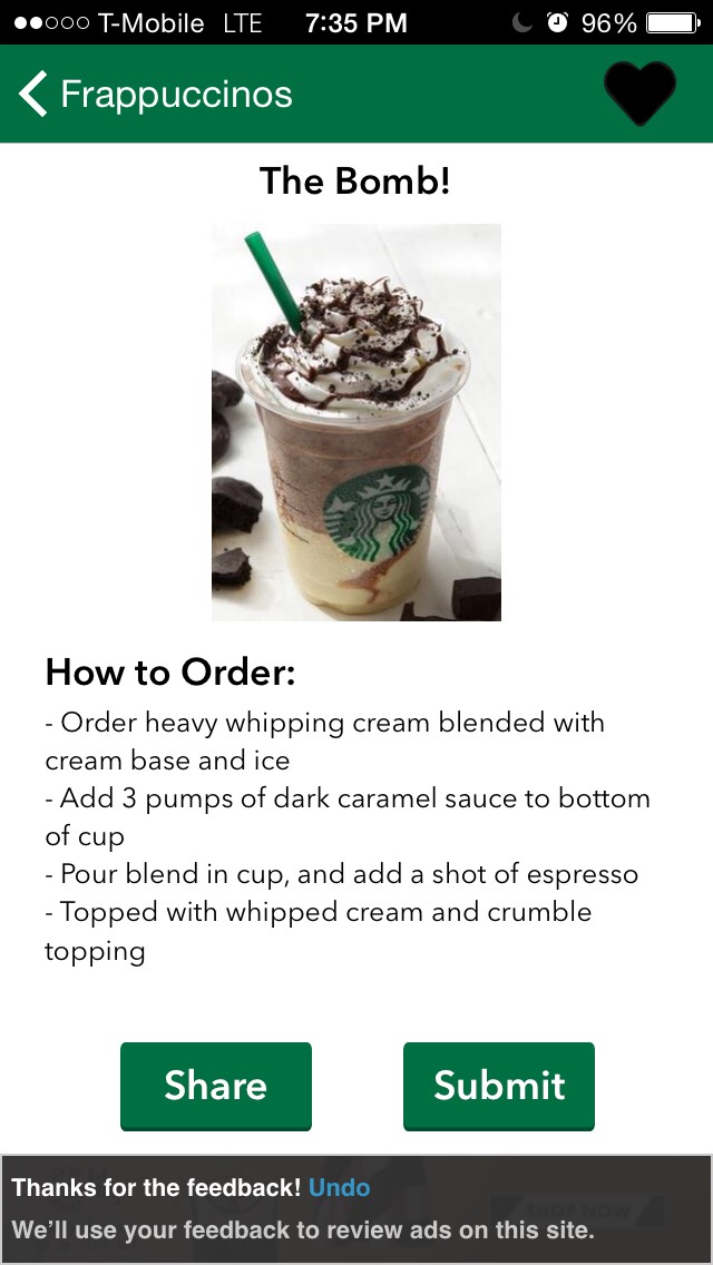 Cold  Secret Starbucks Drinks 