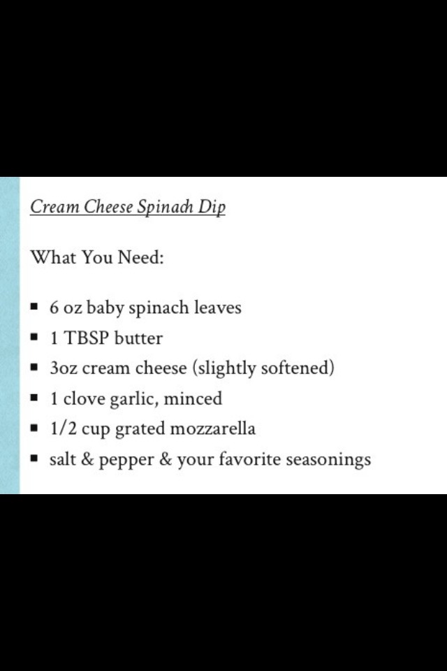 Cream Cheese Spinach Dip Recipe!! :) 