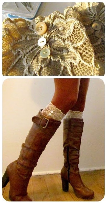 Make Your Own Lace Boot Socks! So Cute! Perfect For Winter! ❄️⛄️👍❤️