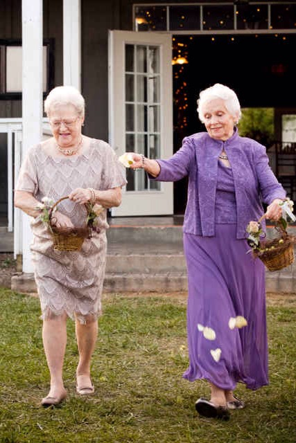 Enlist your grandmas to be your flower girls.