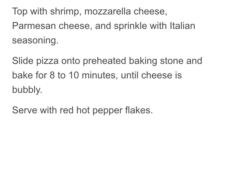 Shrimp Scampi Pizza!!