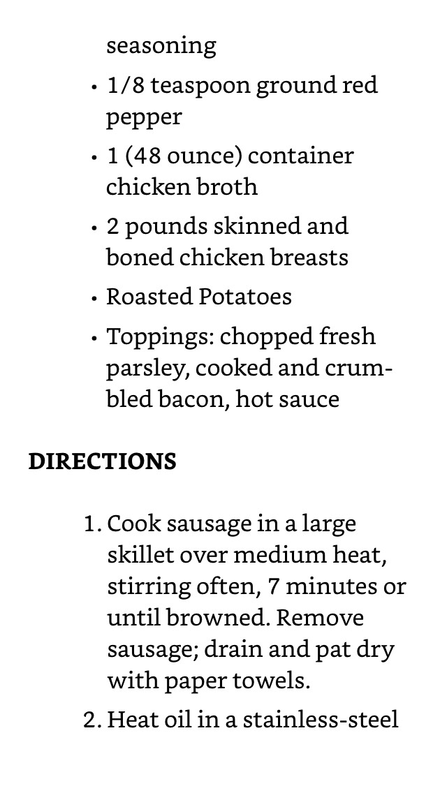 Chicken-Andouille Gumbo with Roasted Potatoes Recipe