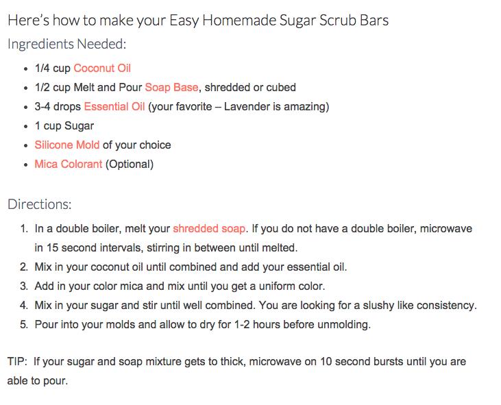 Easy Diy Sugar Scrub Bars