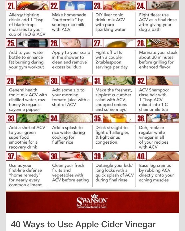 Apple Cider Vinegar. So Many Uses.