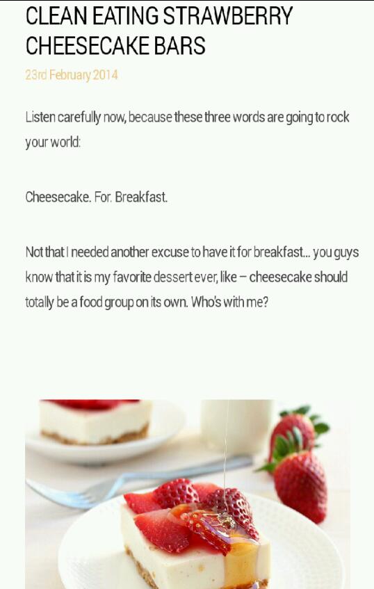 Clean Eating Strawberry Cheesecake Bars